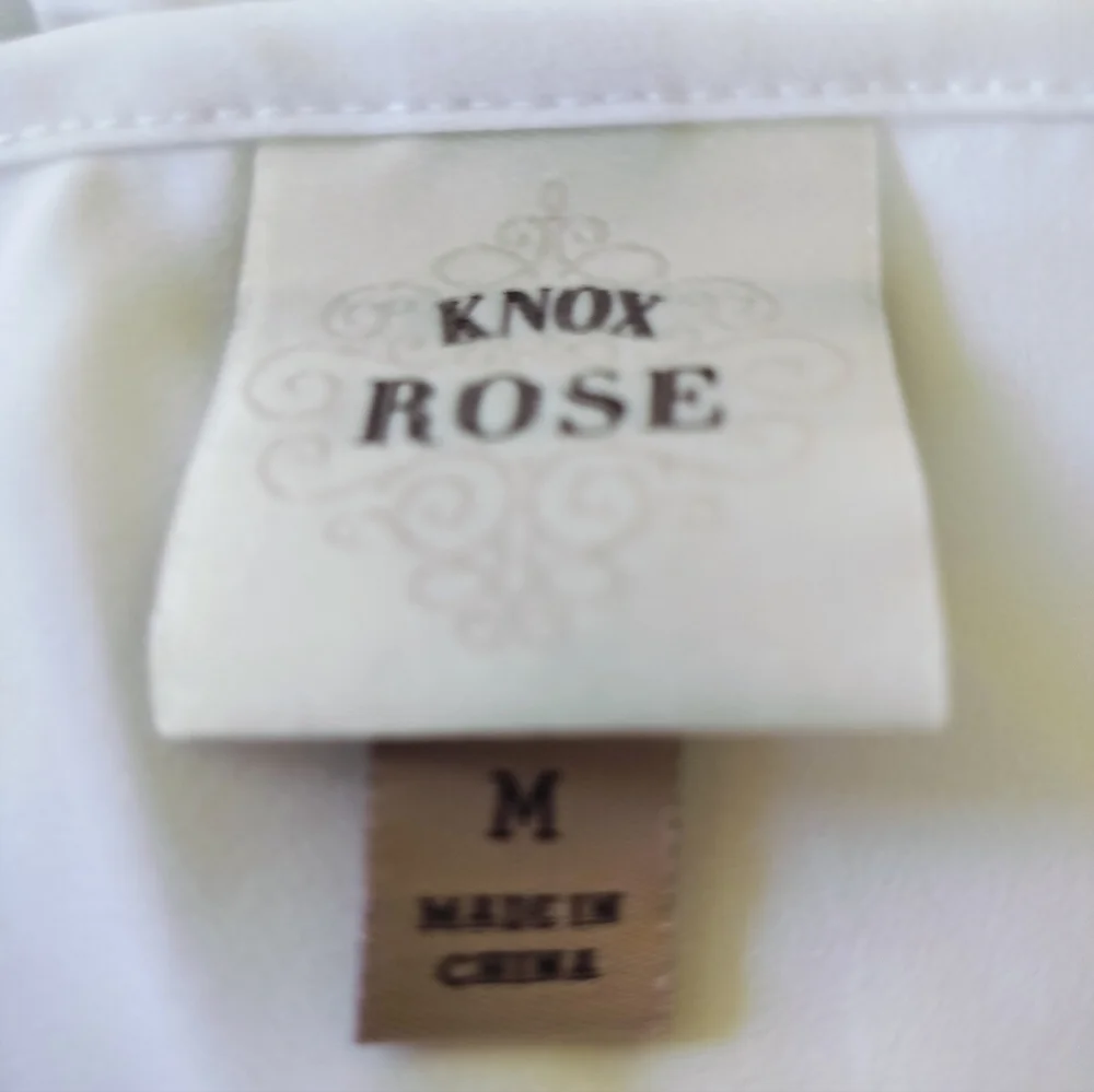 Knox Rose Women's White Slip Chemise Size Medium Adjustable Straps